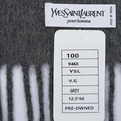 YSL Wool Plain Vintage Pre-Loved Scarf