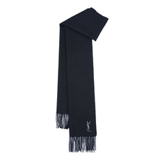 YSL Wool Plain Vintage Pre-Loved Scarf