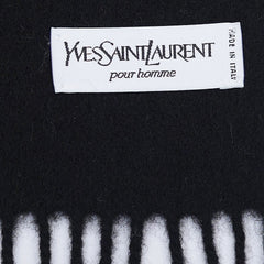 YSL Wool Plain Vintage Pre-Loved Scarf