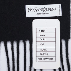 YSL Wool Plain Vintage Pre-Loved Scarf