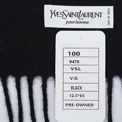 YSL Wool Plain Vintage Pre-Loved Scarf