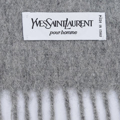 YSL Wool Plain Vintage Pre-Loved Scarf
