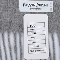 YSL Wool Plain Vintage Pre-Loved Scarf