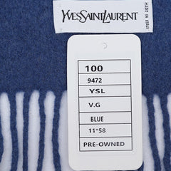 YSL Wool Plain Vintage Pre-Loved Scarf
