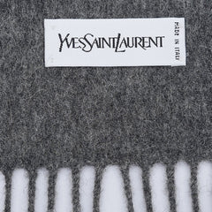 YSL Wool Plain Vintage Pre-Loved Scarf