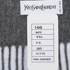 YSL Wool Plain Vintage Pre-Loved Scarf