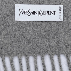 YSL Merino Wool Plain Vintage Pre-Loved Scarf