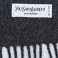 YSL Wool Plain Vintage Pre-Loved Scarf