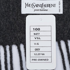 YSL Wool Plain Vintage Pre-Loved Scarf