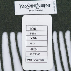 YSL Wool Plain Vintage Pre-Loved Scarf
