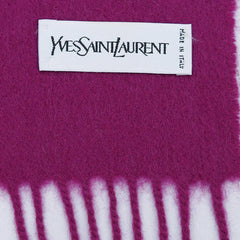 YSL Wool Plain Vintage Pre-Loved Scarf