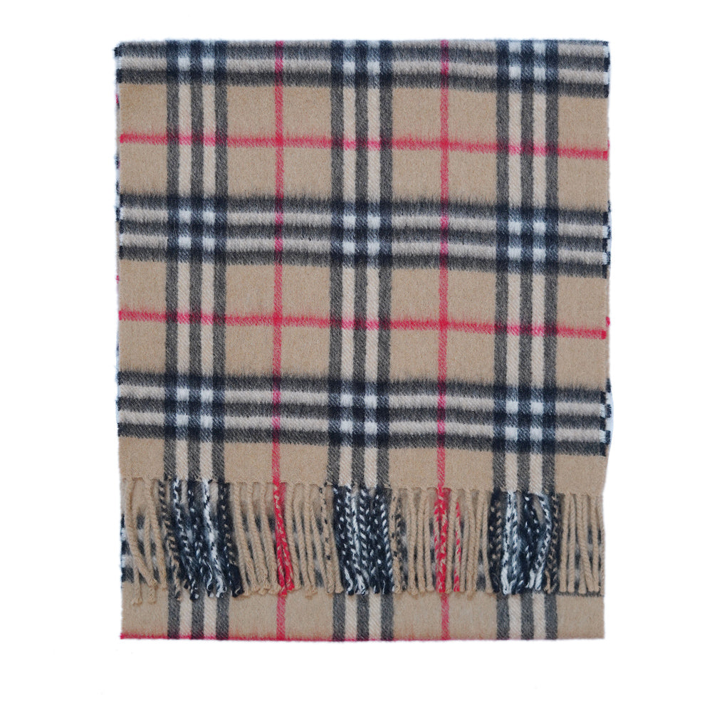 Cashmere Plaid Print Vintage Pre-Loved Scarf