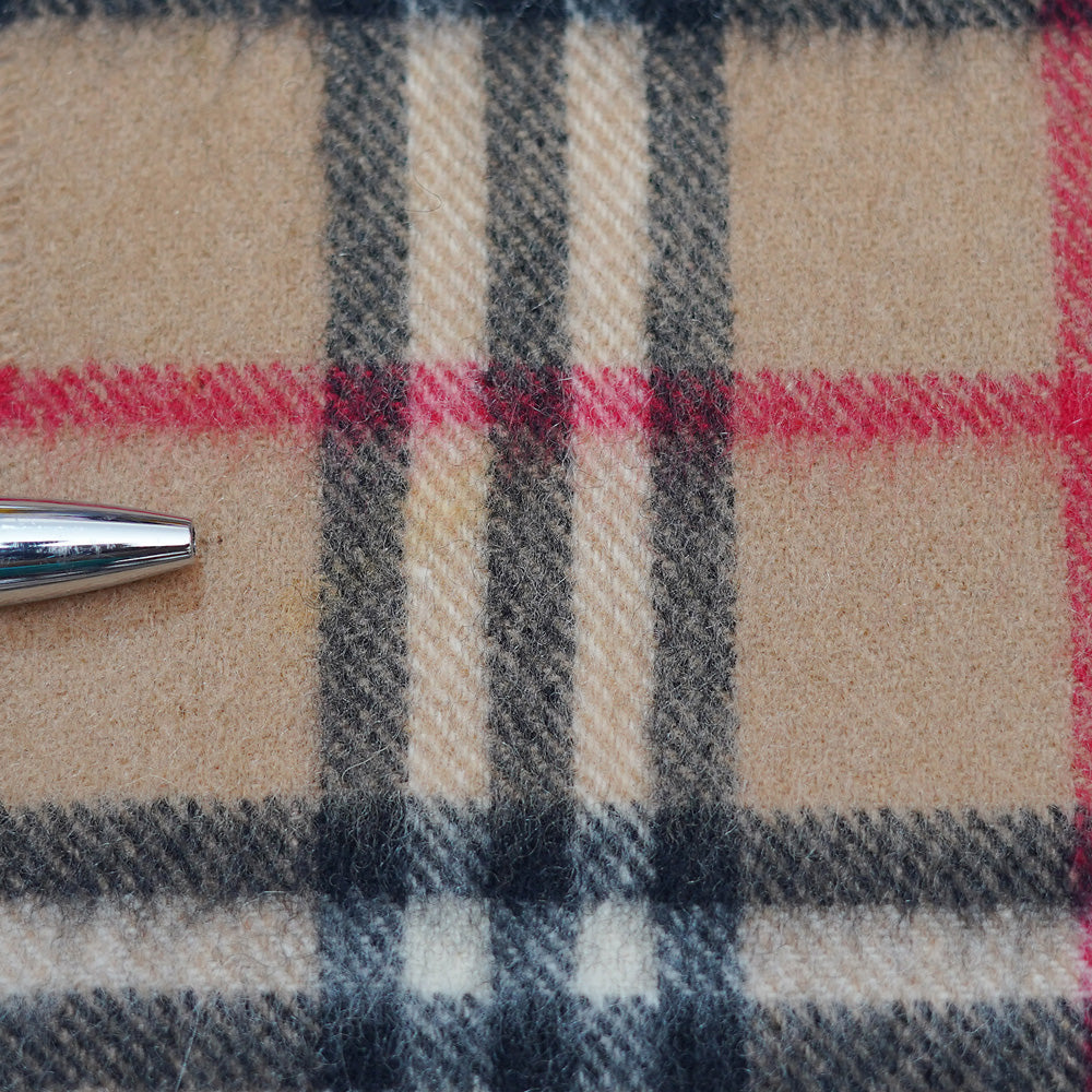 Cashmere Plaid Print Vintage Pre-Loved Scarf