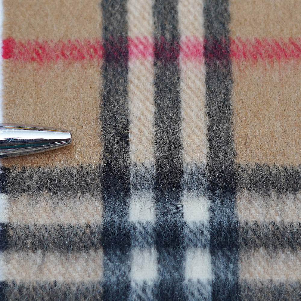 Cashmere Plaid Print Vintage Pre-Loved Scarf