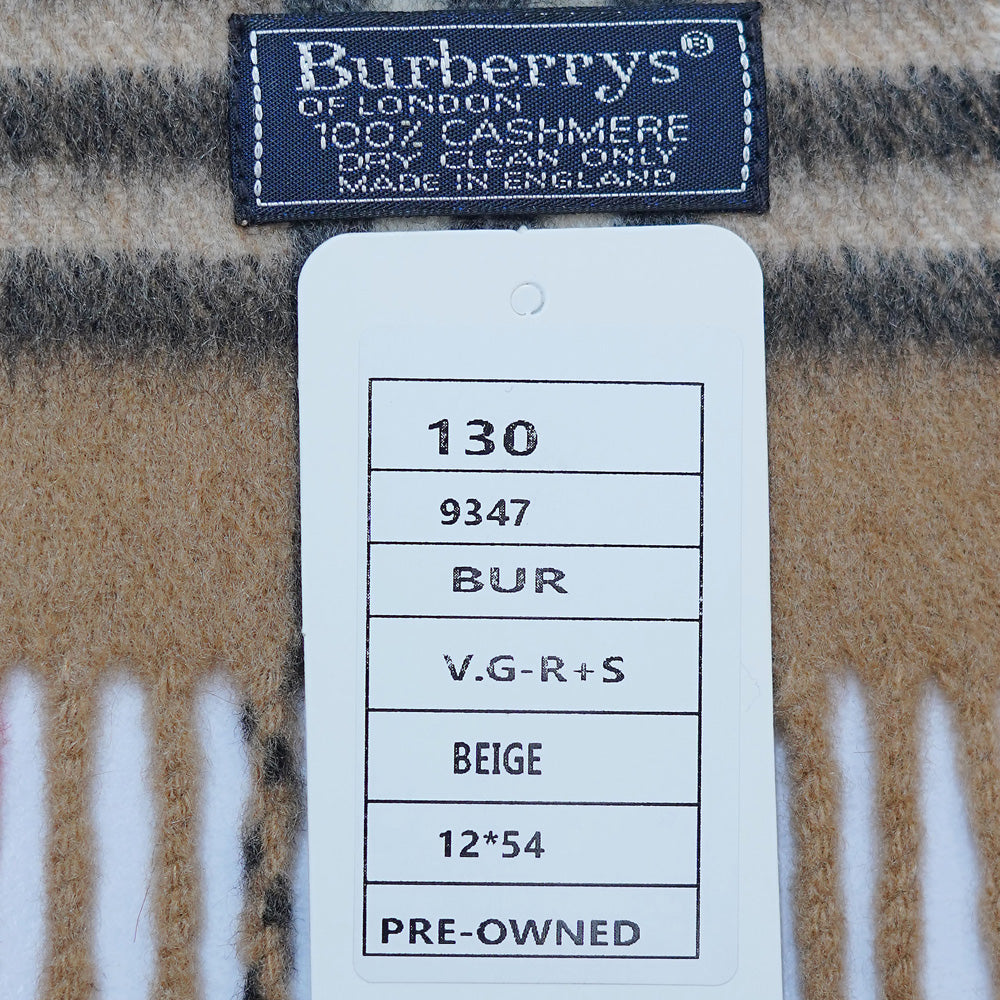 Cashmere Plaid Print Vintage Pre-Loved Scarf
