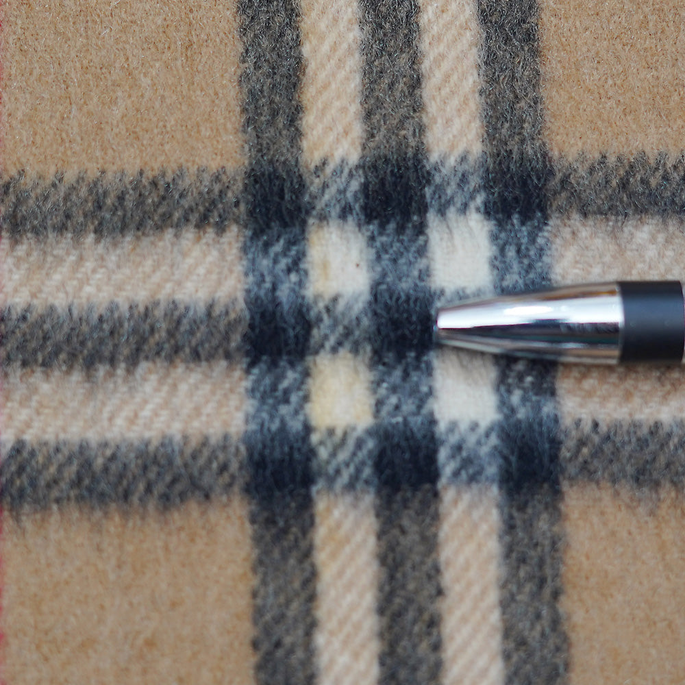 Cashmere Plaid Print Vintage Pre-Loved Scarf