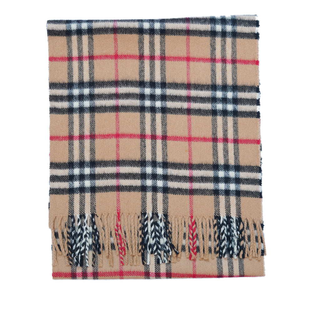 Cashmere Plaid Print Vintage Pre-Loved Scarf