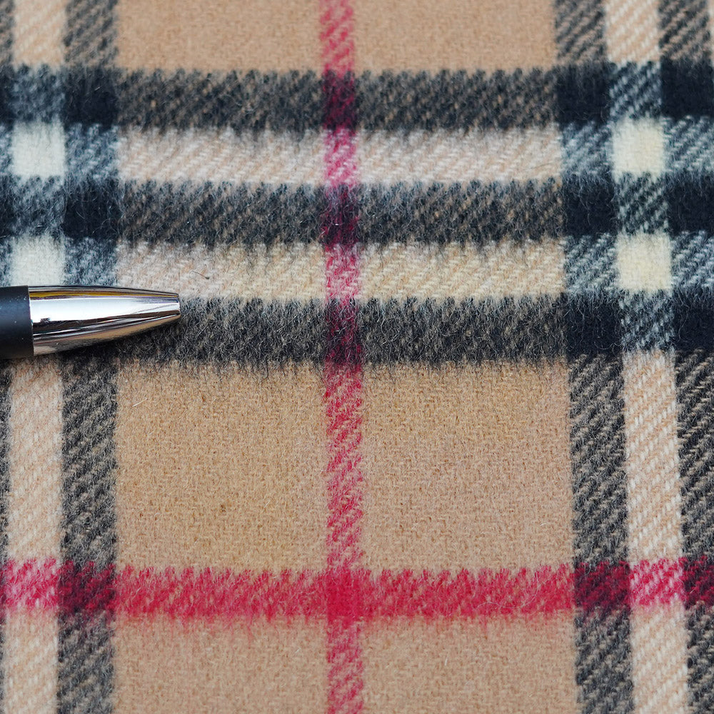Cashmere Plaid Print Vintage Pre-Loved Scarf