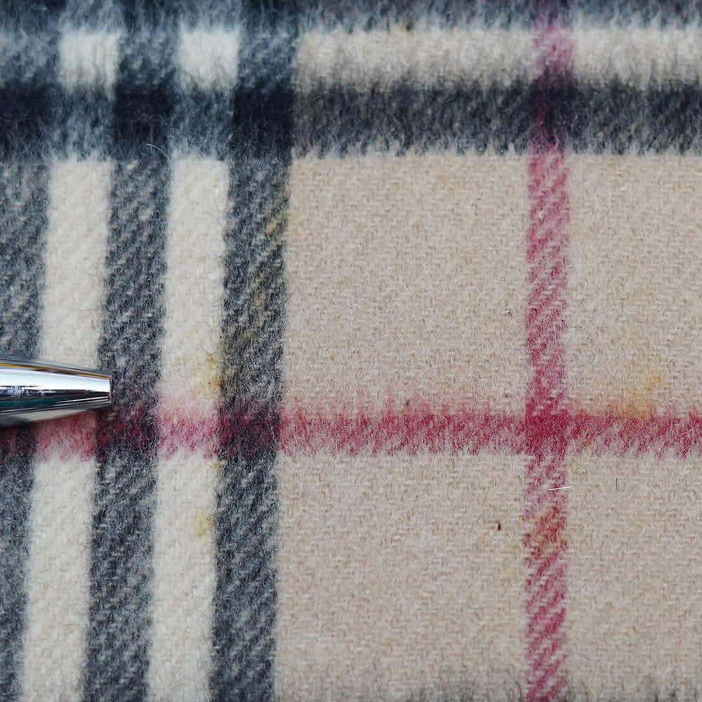 Cashmere Plaid Print Vintage Pre-Loved Scarf