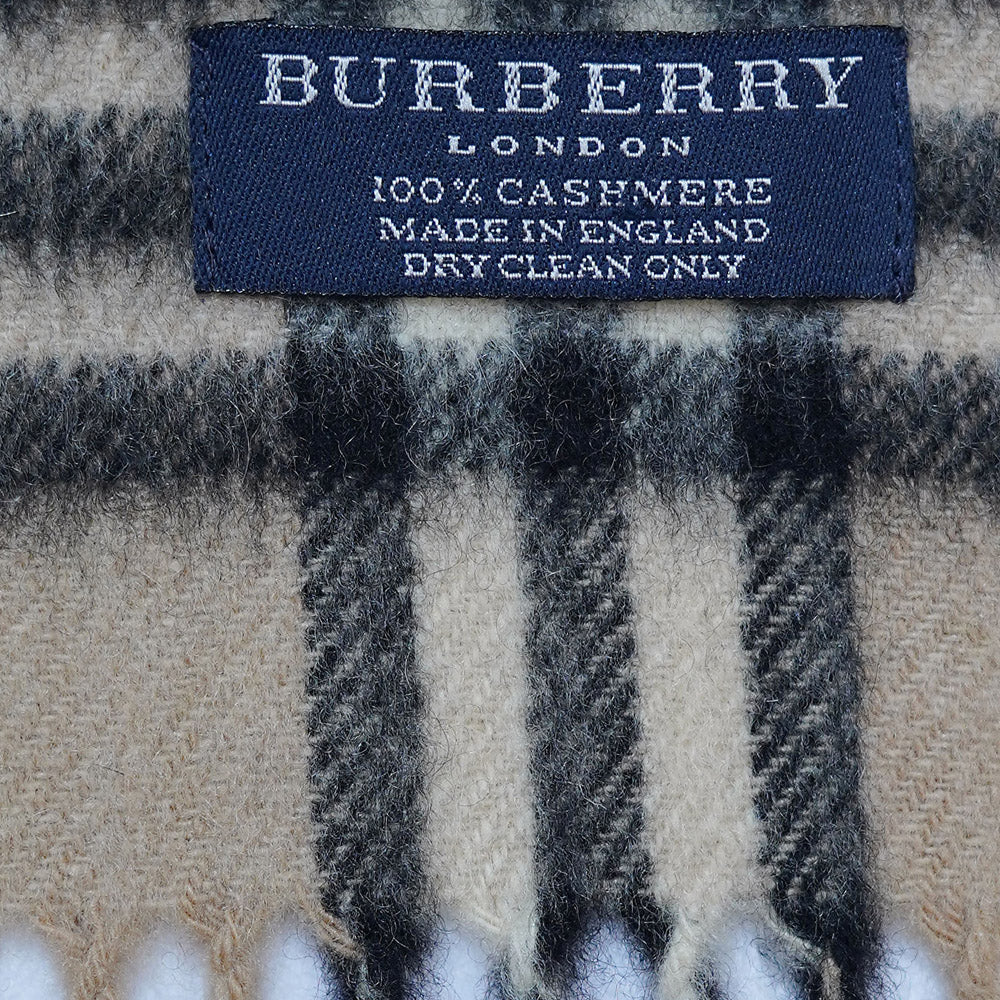 Cashmere Plaid Print Vintage Pre-Loved Scarf