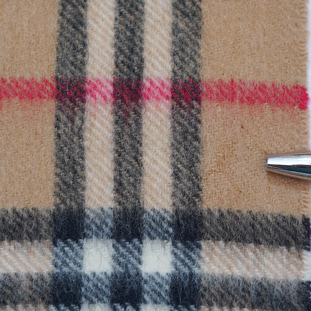 Cashmere Plaid Print Vintage Pre-Loved Scarf