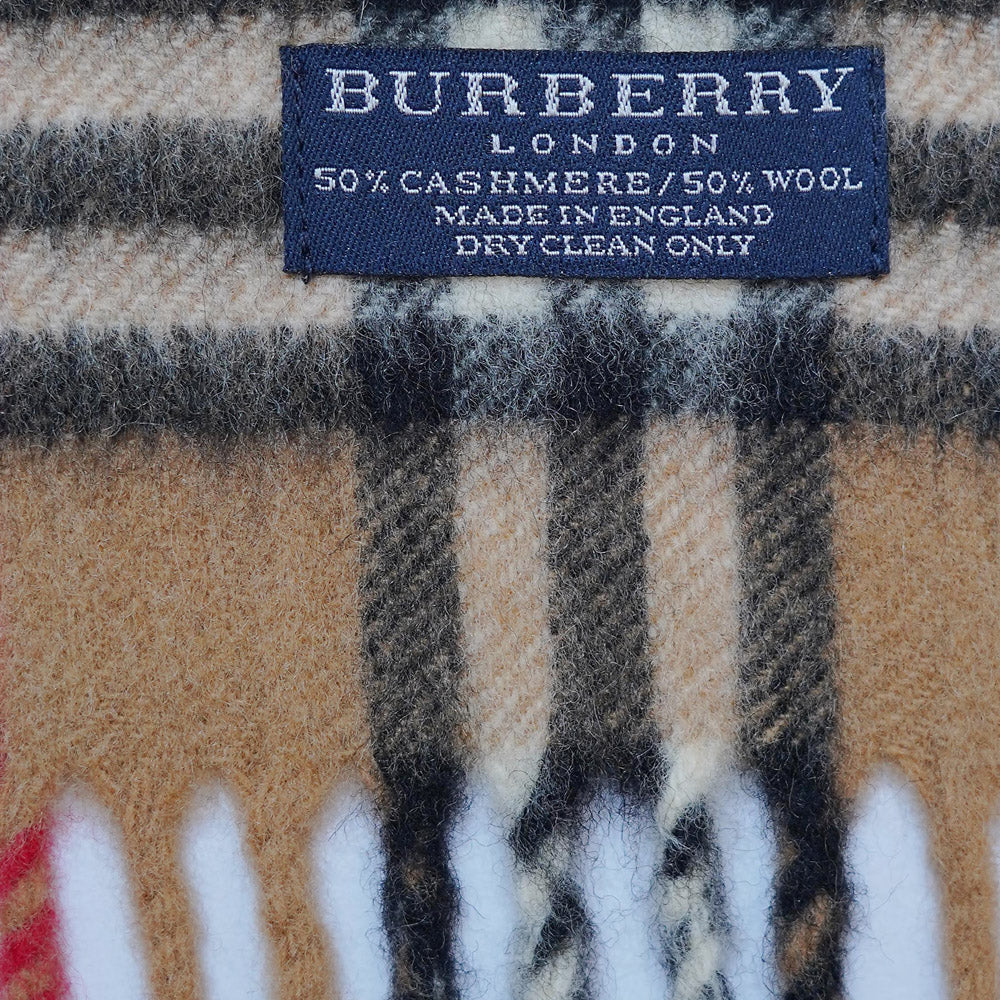 Cashmere Plaid Print Vintage Pre-Loved Scarf