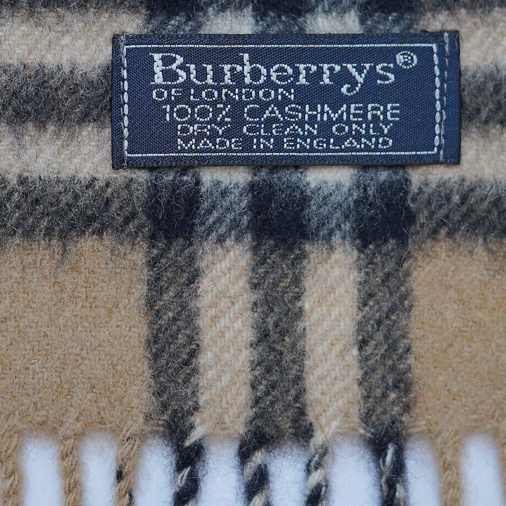 Cashmere Plaid Print Vintage Pre-Loved Scarf