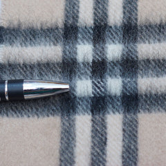 Cashmere/Wool Plaid Print Vintage Pre-Loved Scarf