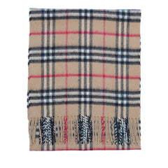 Cashmere/Wool Plaid Print Vintage Pre-Loved Scarf