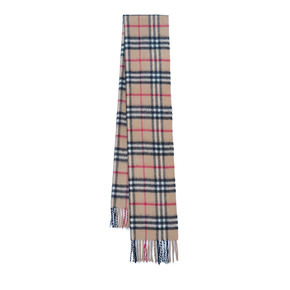 Cashmere/Wool Plaid Print Vintage Pre-Loved Scarf