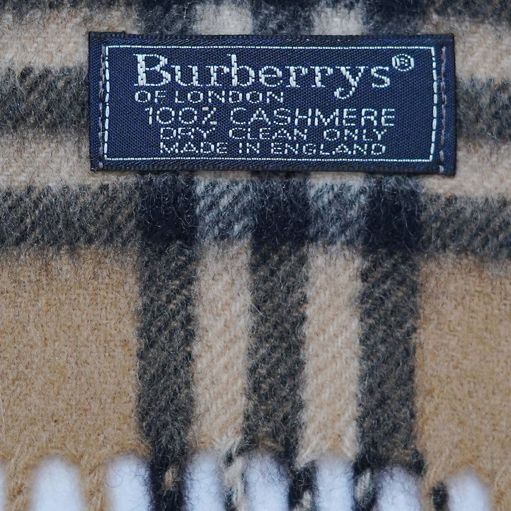 Cashmere Plaid Print Vintage Pre-Loved Scarf