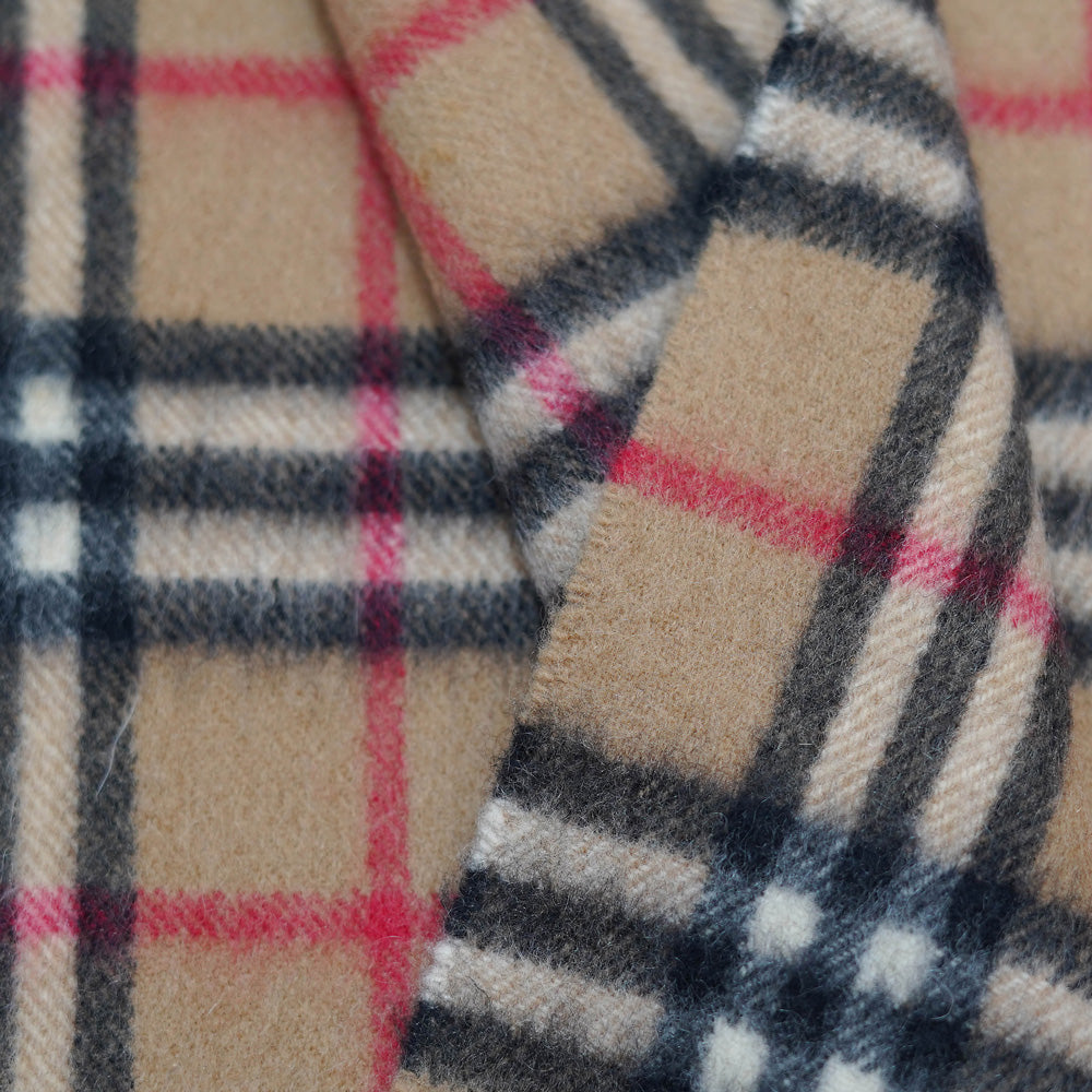 Cashmere Plaid Print Vintage Pre-Loved Scarf