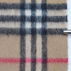 Cashmere Plaid Print Vintage Pre-Loved Scarf