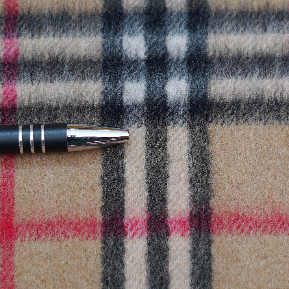 Cashmere Plaid Print Vintage Pre-Loved Scarf