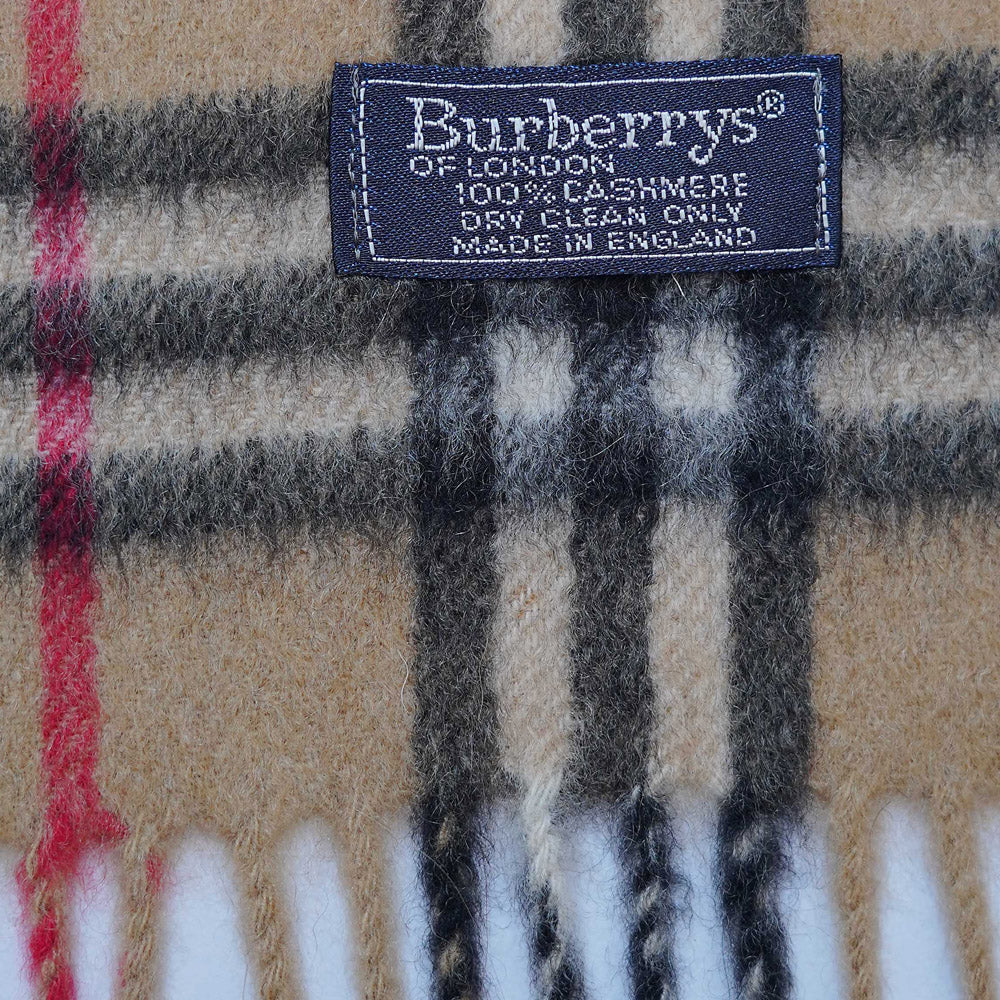 Cashmere Plaid Print Vintage Pre-Loved Scarf
