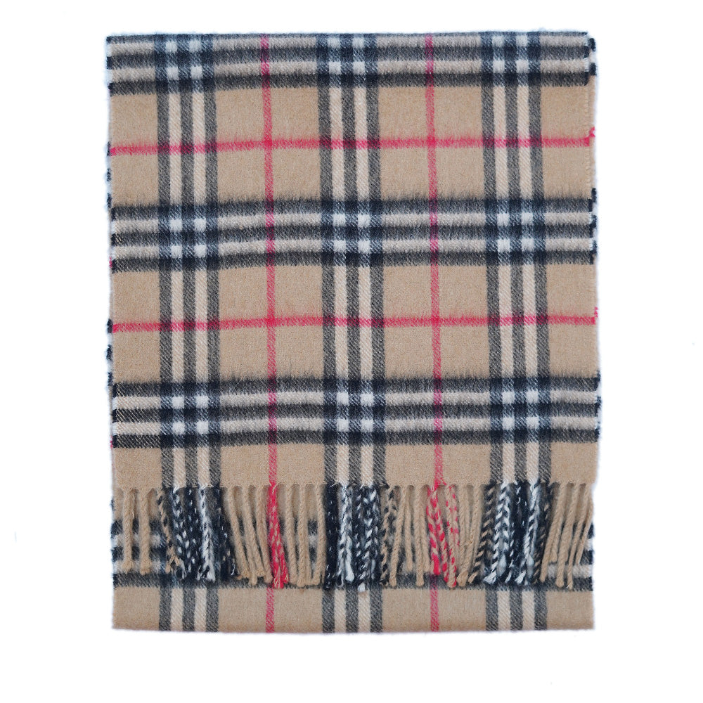 Cashmere Plaid Print Vintage Pre-Loved Scarf