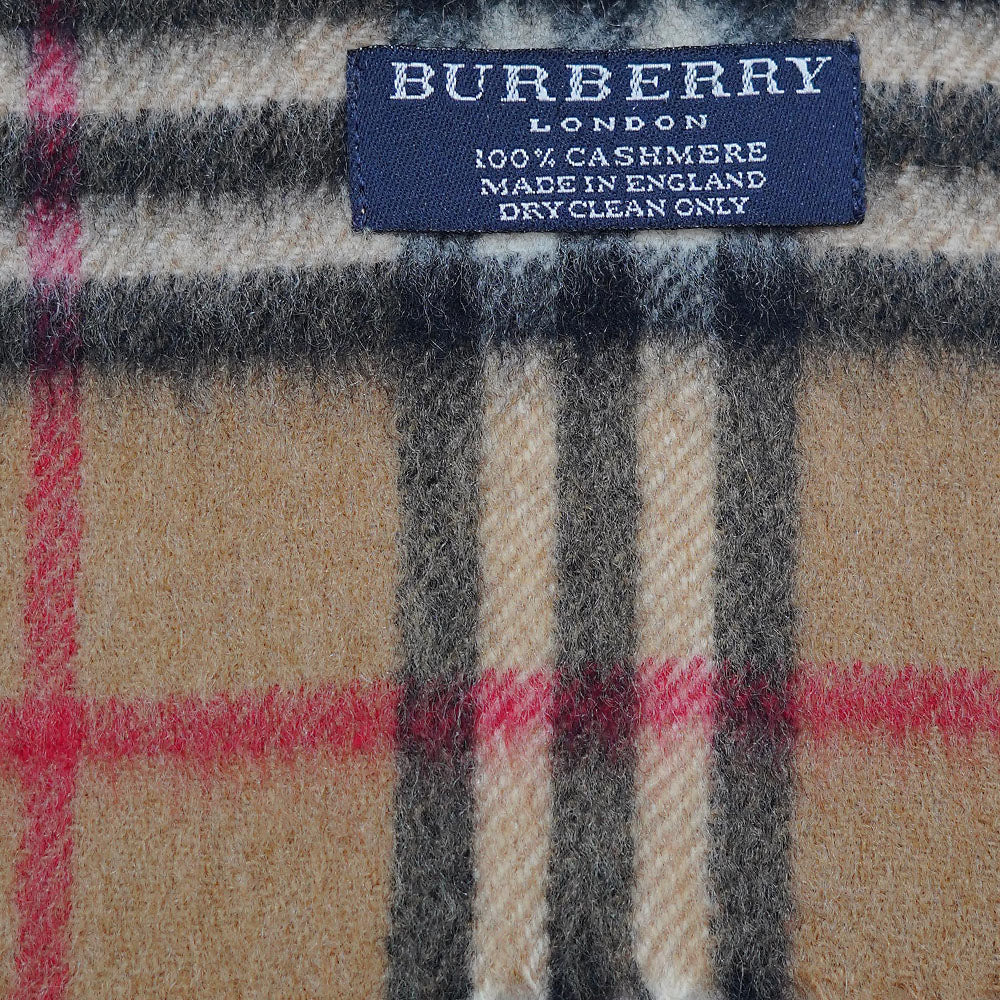 Cashmere Plaid Print Vintage Pre-Loved Scarf