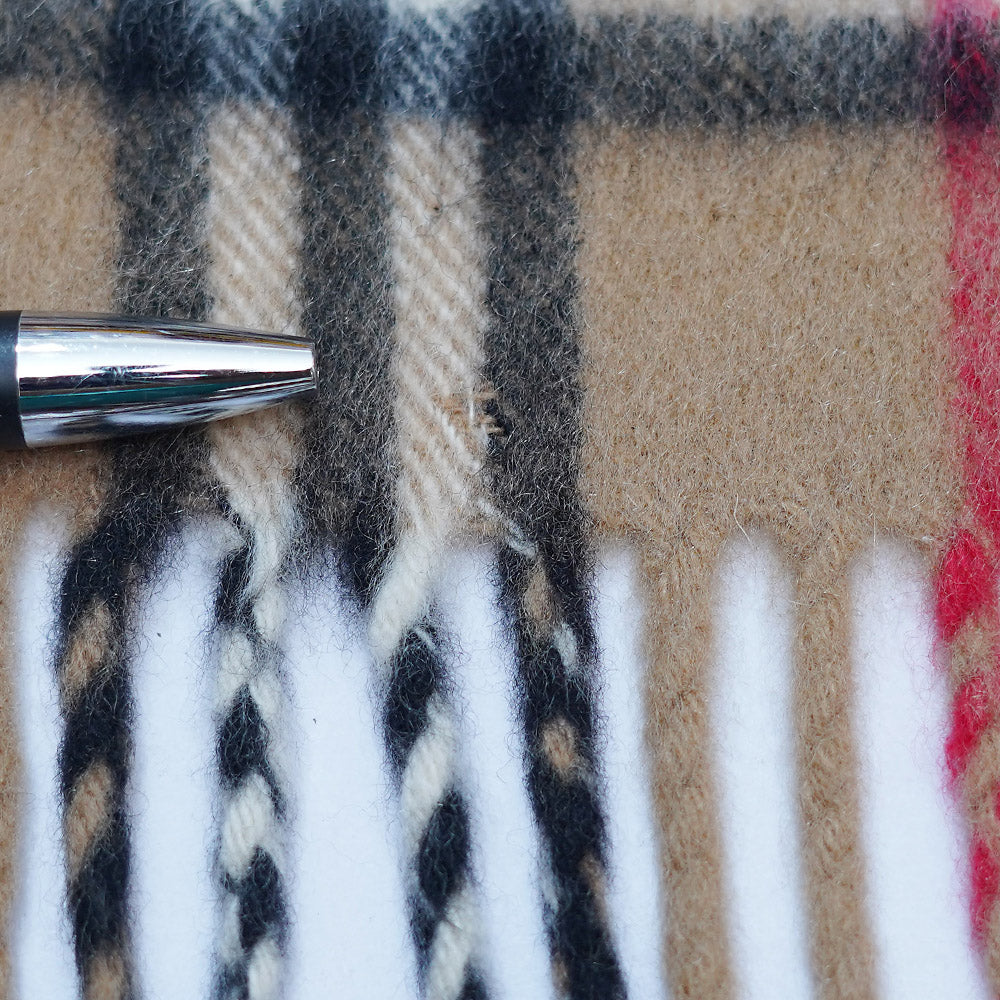 Cashmere Plaid Print Vintage Pre-Loved Scarf