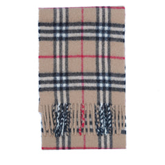 Lambswool Plaid Print Vintage Pre-Loved Scarf