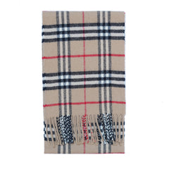 Merino Wool Plaid Print Vintage Pre-Loved Scarf
