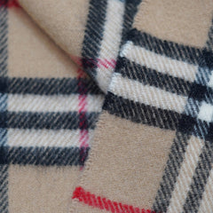 Merino Wool Plaid Print Vintage Pre-Loved Scarf