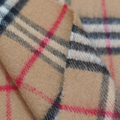 Lambswool Plaid Print Vintage Pre-Loved Scarf