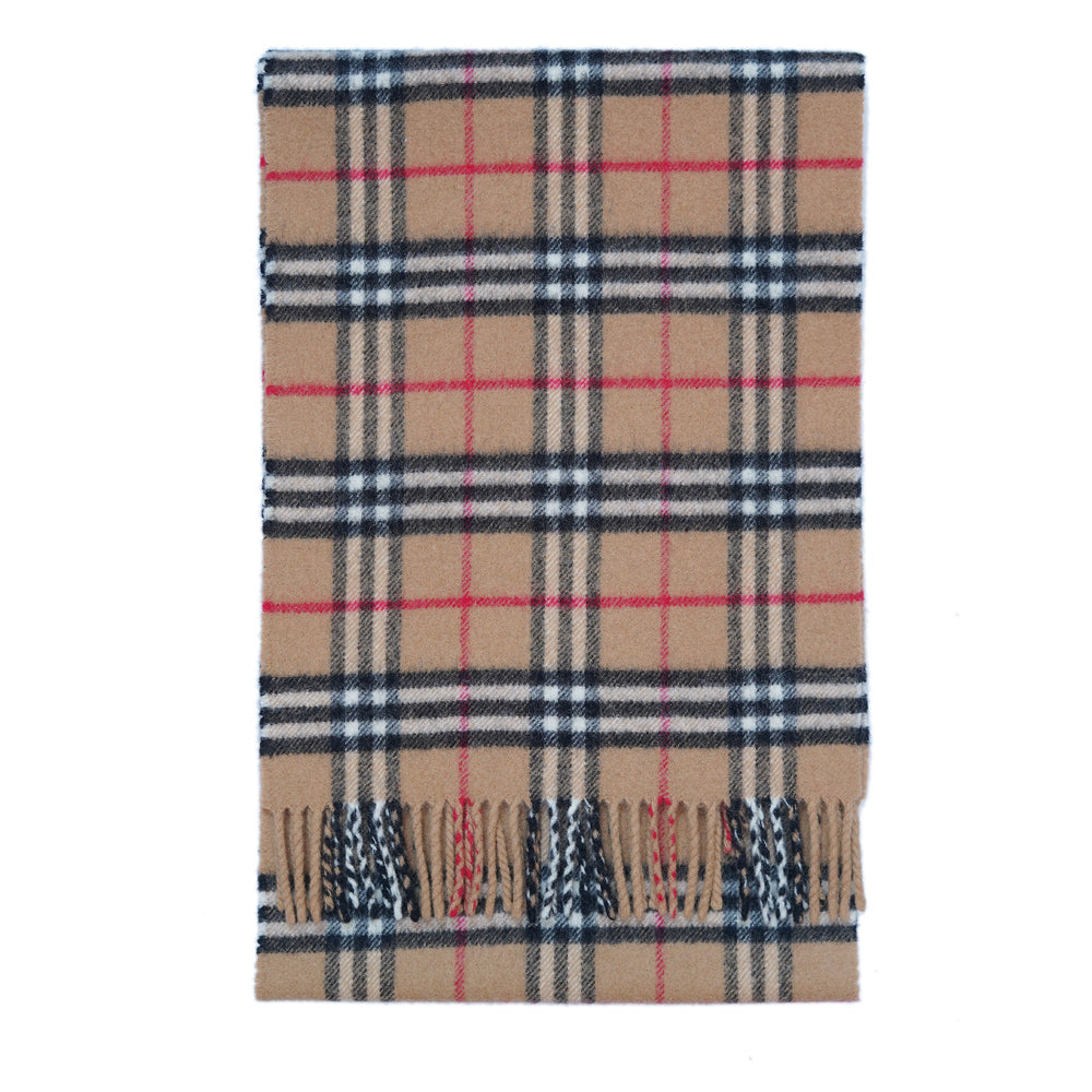 Lambswool Plaid Print Vintage Pre-Loved Scarf