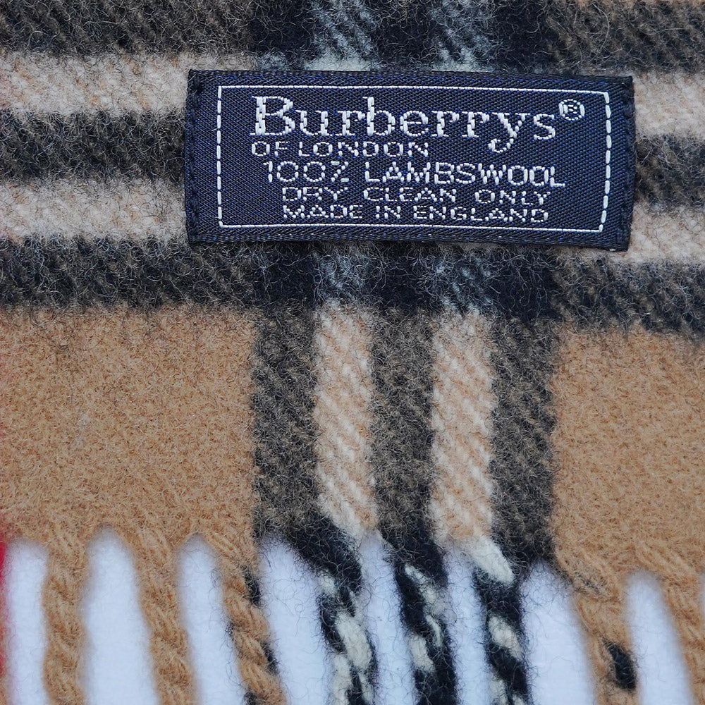 Lambswool Plaid Print Vintage Pre-Loved Scarf