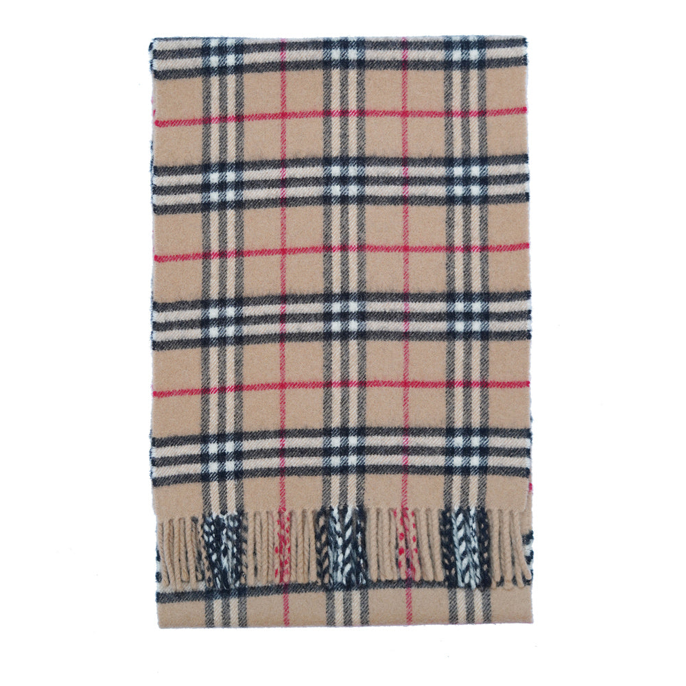 Lambswool Plaid Print Vintage Pre-Loved Scarf