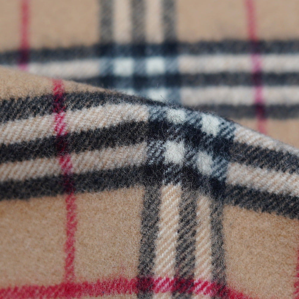 Lambswool Plaid Print Vintage Pre-Loved Scarf