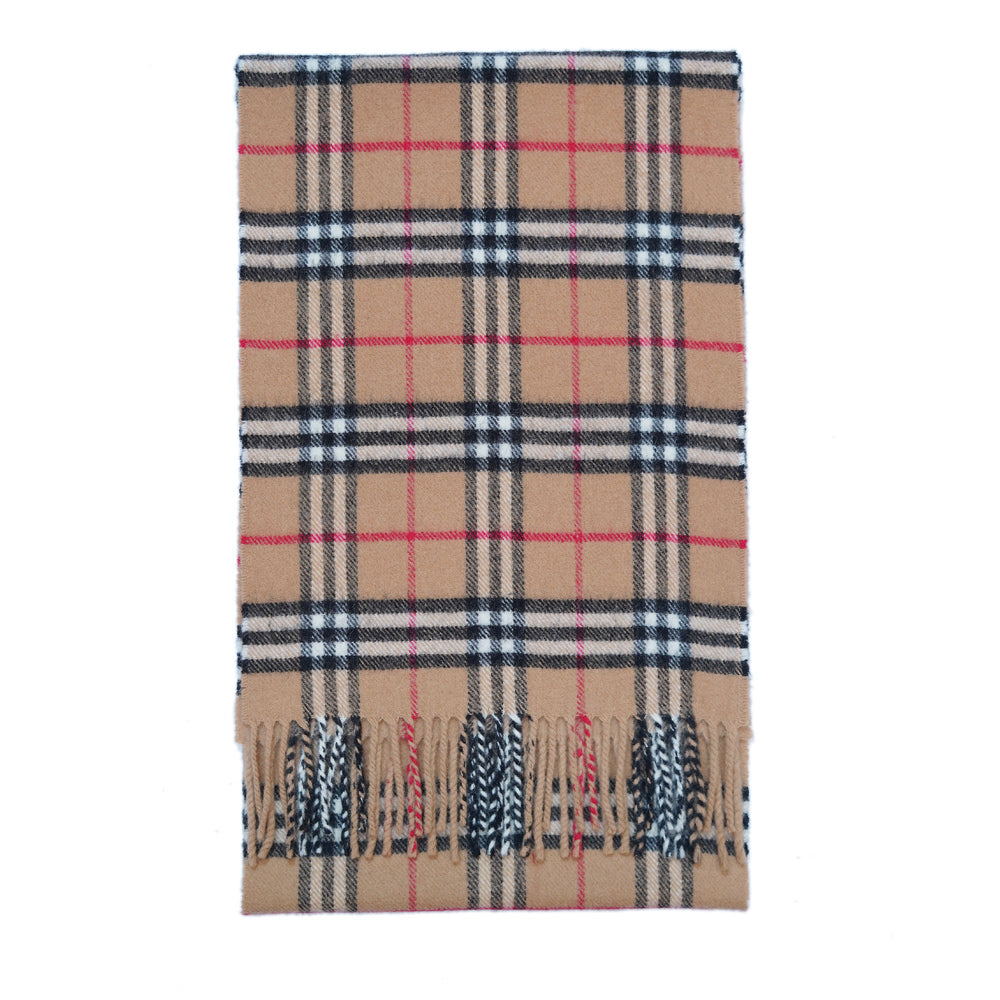 Lambswool Plaid Print Vintage Pre-Loved Scarf