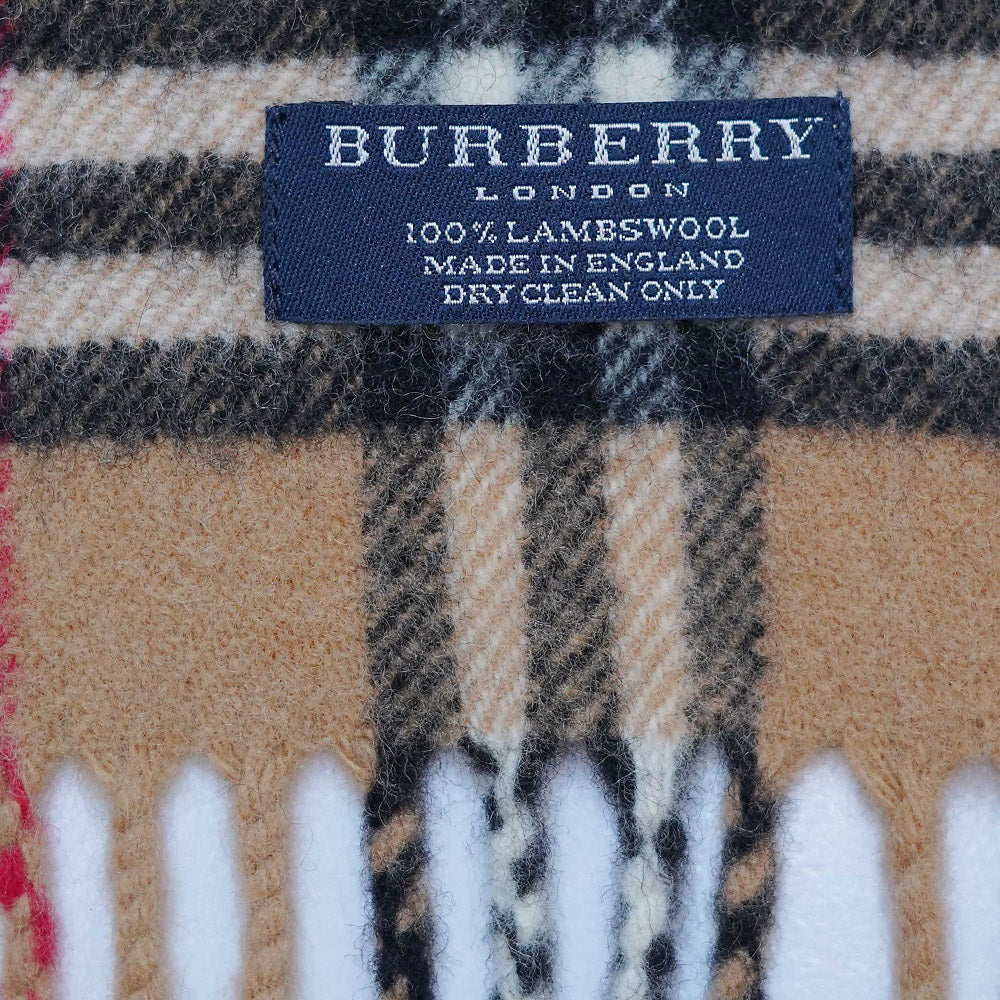 Lambswool Plaid Print Vintage Pre-Loved Scarf