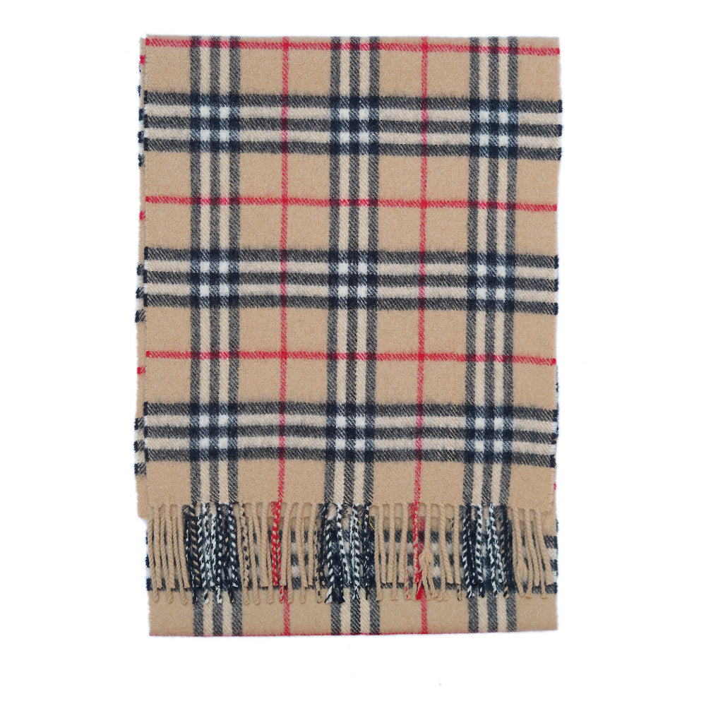 Lambswool Plaid Print Vintage Pre-Loved Scarf