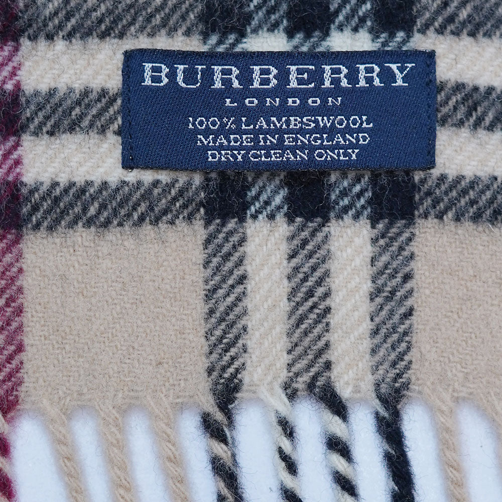 Lambswool Plaid Print Vintage Pre-Loved Scarf